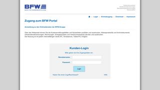 
                            8. BFWKA - Login - BFW - Büro für Wärmemesstechnik