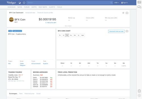 
                            11. BFX Coin (BFX) price, history charts & useful analytics | Bitgur