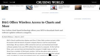 
                            12. B&G Offers Wireless Access to Charts and More | Cruising World