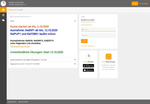 
                            2. BG/BRG Fürstenfeld A-8280, Realschulstr. 6 - WebUntis
