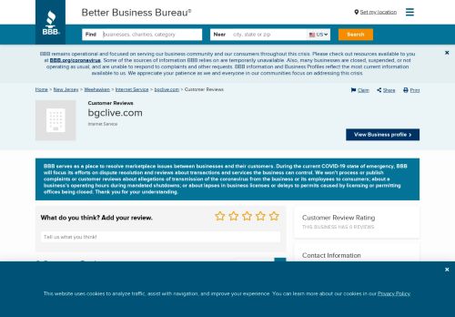 
                            12. bgclive.com | Reviews | Better Business Bureau® Profile