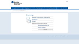 
                            12. BGHM - Extranet-Login