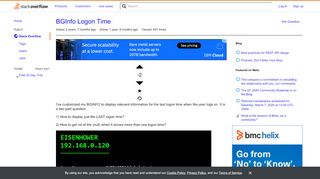 
                            2. BGInfo Logon Time - Stack Overflow