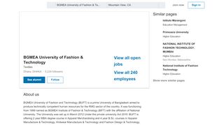
                            10. BGMEA University of Fashion & Technology | LinkedIn