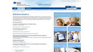 
                            4. BGN-Online-Akademie - Qualifizierung