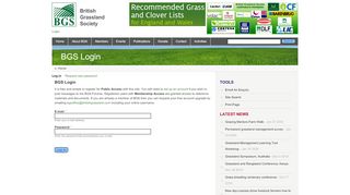 
                            12. BGS Login - British Grassland Society