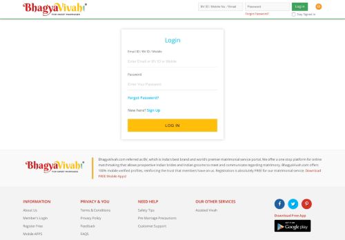 
                            7. BhagyaVivah Login - BhagyaVivah Matrimony