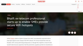 
                            8. Bhaifi: ex-telecom professional starts up to enable SMEs provide ...