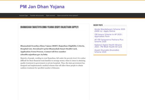 
                            5. Bhamashah Swasthya Bima Yojana (BSBY) Rajasthan (Apply) - PM ...