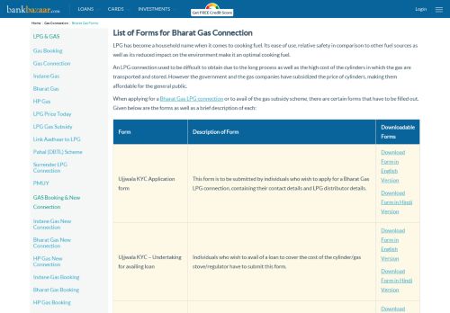 
                            3. Bharat Gas Forms | Bharat Gas KYC Form - BankBazaar.com