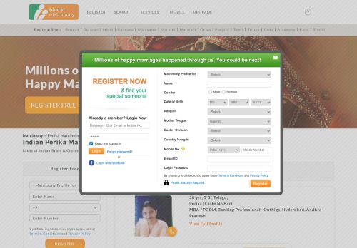 
                            6. Bharat Perika Matrimony - Find your perfect Bharat Perika Bride ...