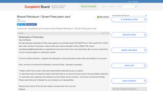 
                            12. Bharat Petroleum / Smart Fleet petro card Complaints