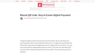 
                            8. Bharat QR Code- Way to Easier Digital Payment - Payments of India