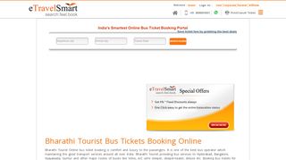 
                            10. Bharathi Tourist | Book bus tickets at etravelsmart and get flat 15% off