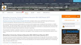 
                            9. Bharathiar University, School of Distance Education [BU-SDE] Result ...