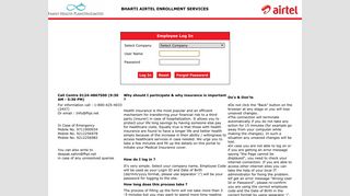 
                            3. BHARTI AIRTEL ENROLLMENT SERVICES Employee Log In Select ...