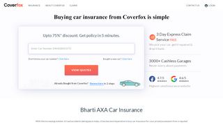 
                            13. Bharti AXA Car Insurance - Coverfox.com