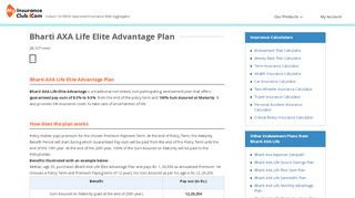 
                            12. Bharti AXA Life Elite Advantage Plan-Review, Benefits and Key ...
