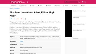 
                            10. Bhartiyam International School, CBSE Syllabus, Udham Singh Nagar ...