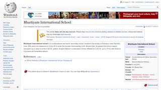 
                            9. Bhartiyam International School - Wikipedia