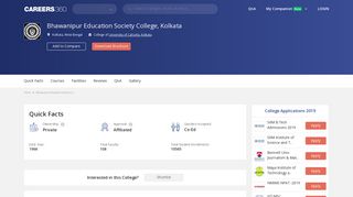 
                            10. Bhawanipur Education Society College, Kolkata - courses, fee, cut off ...