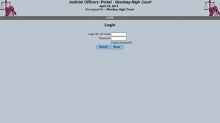 
                            12. B.H.C.: Judicial Officers' Portal - Login - Bombay High Court