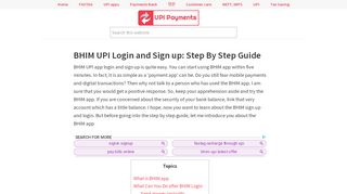 
                            1. BHIM UPI Login and Sign up: Step By Step Guide - Payments of India