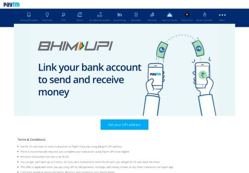 
                            6. BHIM UPI - Paytm