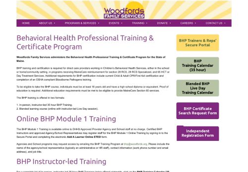 
                            10. BHP Training Program | Woodfords Family Services