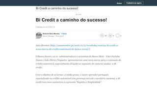 
                            9. Bi Credit a caminho do sucesso! - LinkedIn