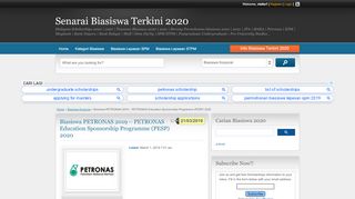 
                            6. Biasiswa PETRONAS 2018 – PETRONAS Education ...