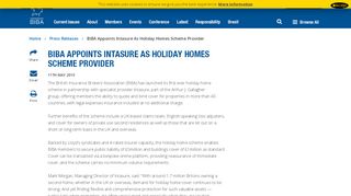 
                            11. BIBA appoints Intasure as Holiday Homes scheme provider - British ...