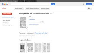 
                            8. Bibliographie der Sozialwissenschaften