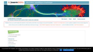 
                            2. BiblioInserm - information biomédicale, partenariat INIST/CNRS ...