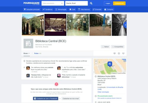 
                            11. Biblioteca Central (BCE) - Asa Norte - 66 dicas - Foursquare