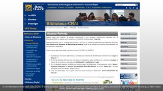 
                            13. Biblioteca-CRAI - Acceso Remoto - Upo