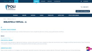 
                            3. Biblioteca Virtual - A | Politécnico Grancolombiano