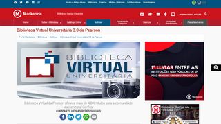 
                            8. Biblioteca Virtual Universitária 3.0 da Pearson | Mackenzie