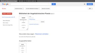 
                            5. Bibliothek der Angelsächsischen Poesie - Google Books-Ergebnisseite