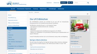 
                            9. Bibliothek - Helmholtz-Zentrum für Umweltforschung UFZ