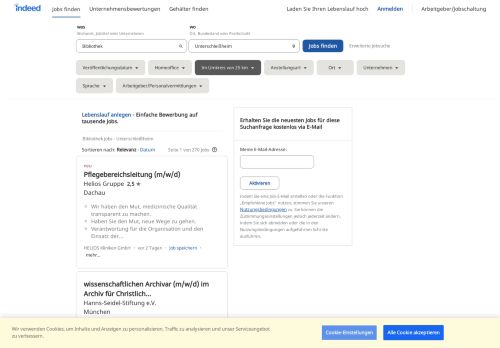 
                            8. Bibliothek Jobs in Unterschleißheim - Februar 2019 | Indeed.com