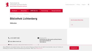 
                            9. Bibliothek Lichtenberg - Kontakt | HWR Berlin