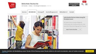 
                            1. Bibliothek: Recherche | ASH Berlin