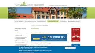 
                            4. Bibliotheken | Stadt Hohen Neuendorf