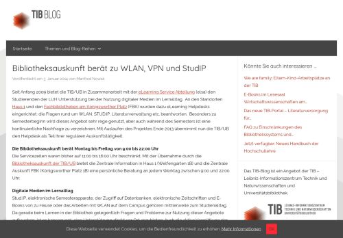 
                            12. Bibliotheksauskunft berät zu WLAN, VPN und StudIP – TIB-Blog