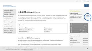 
                            9. Bibliotheksausweis | Universitätsbibliothek der TUM