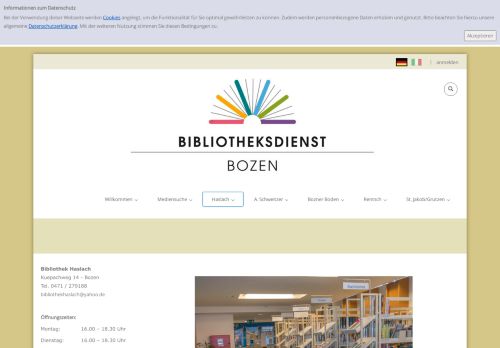 
                            10. Bibliotheksdienst Bozen > Haslach - biblio.bz.it