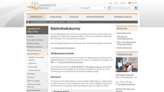 
                            10. Bibliothekskonto - Universität Passau