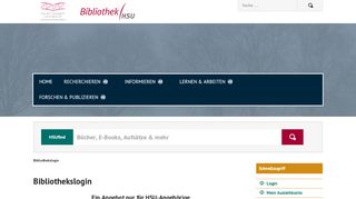 
                            7. Bibliothekslogin - Bibliothek der HSU / UniBwH