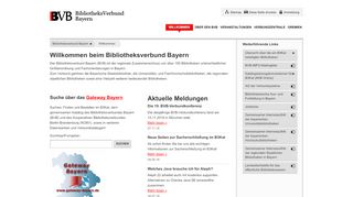 
                            3. Bibliotheksverbund Bayern: Willkommen